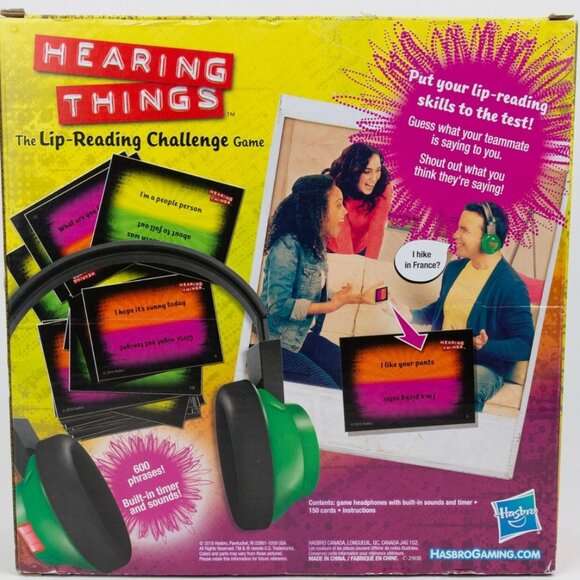Hasbro Hearing Things: Lip-Reading Challenge Board Game - Picture 2 of 2